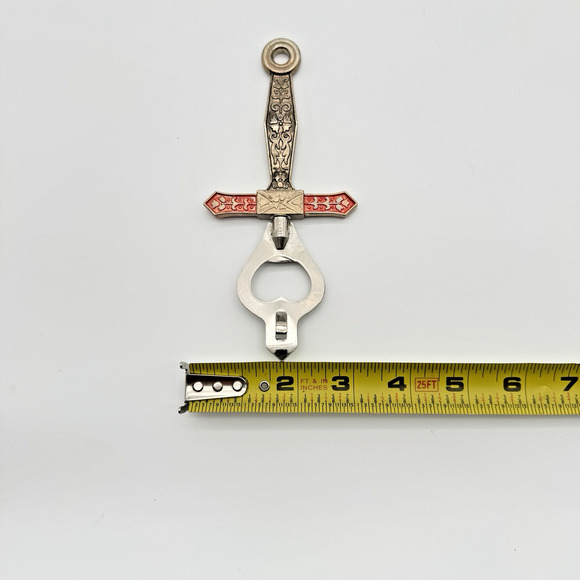 Celtic Cross Sword Bottle Opener Mid Century Breweriana Barware Beer Medieval - Picture 7 of 7